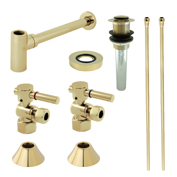 CC43102DLVKB30 Mdrn Plumbing Sink Trim Kit W/Bottle Trap & Drain, Brass